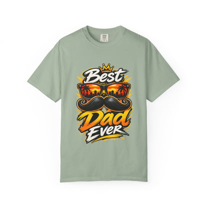 Best Dad Ever T-Shirt | Retro Sunglasses & Mustache Father's Day Tee