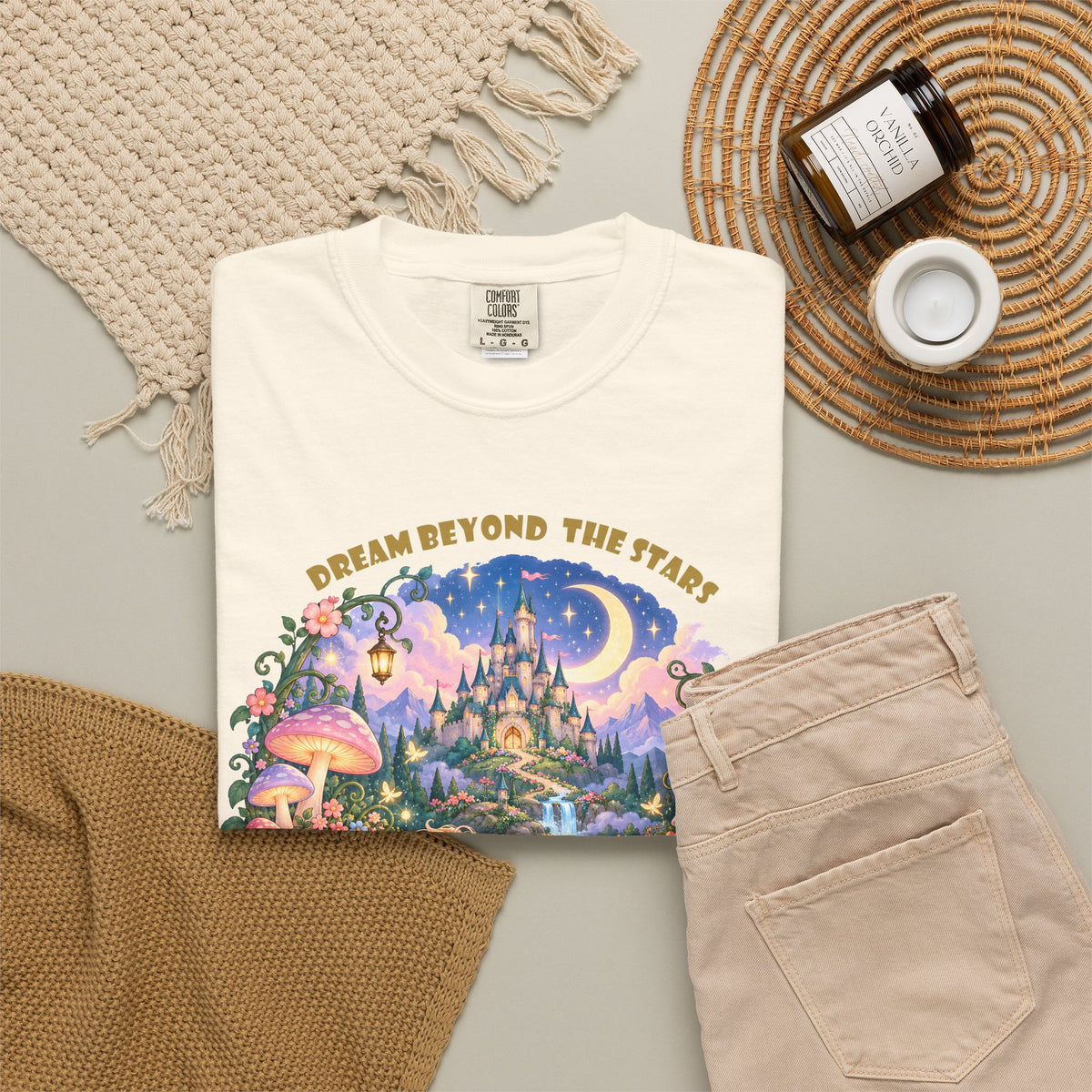 Enchanted Unicorn & Dragon Fairytale T-Shirt – Magical Castle Garden