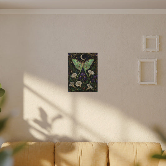 Mystic Garden Luna Moth Canvas Art — 6 sizes