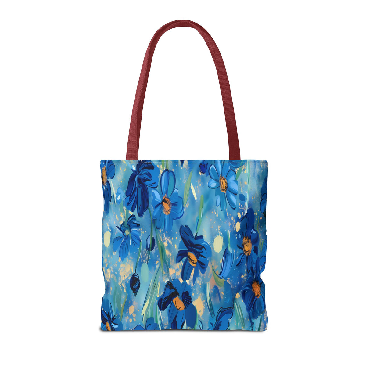 Cobalt Wildflower Meadow – Blue & Gold Painterly Floral Pattern