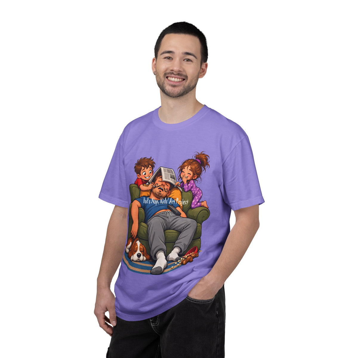 Funny Dad Nap T-Shirt | Kids Prank Sleeping Dad Father's Day Graphic Tee