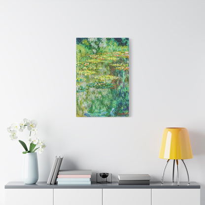 Claude Monet Water Lily Pond Wall Art – Vintage Impressionist Botanical Print