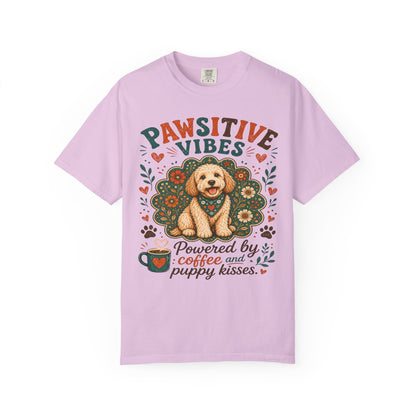 Pawsitive Vibes | Coffee & Puppy Kisses Dog Lover T-shirt