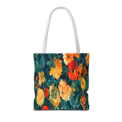 Floral Garden Tote Bag — Vibrant Botanical All-Over Print