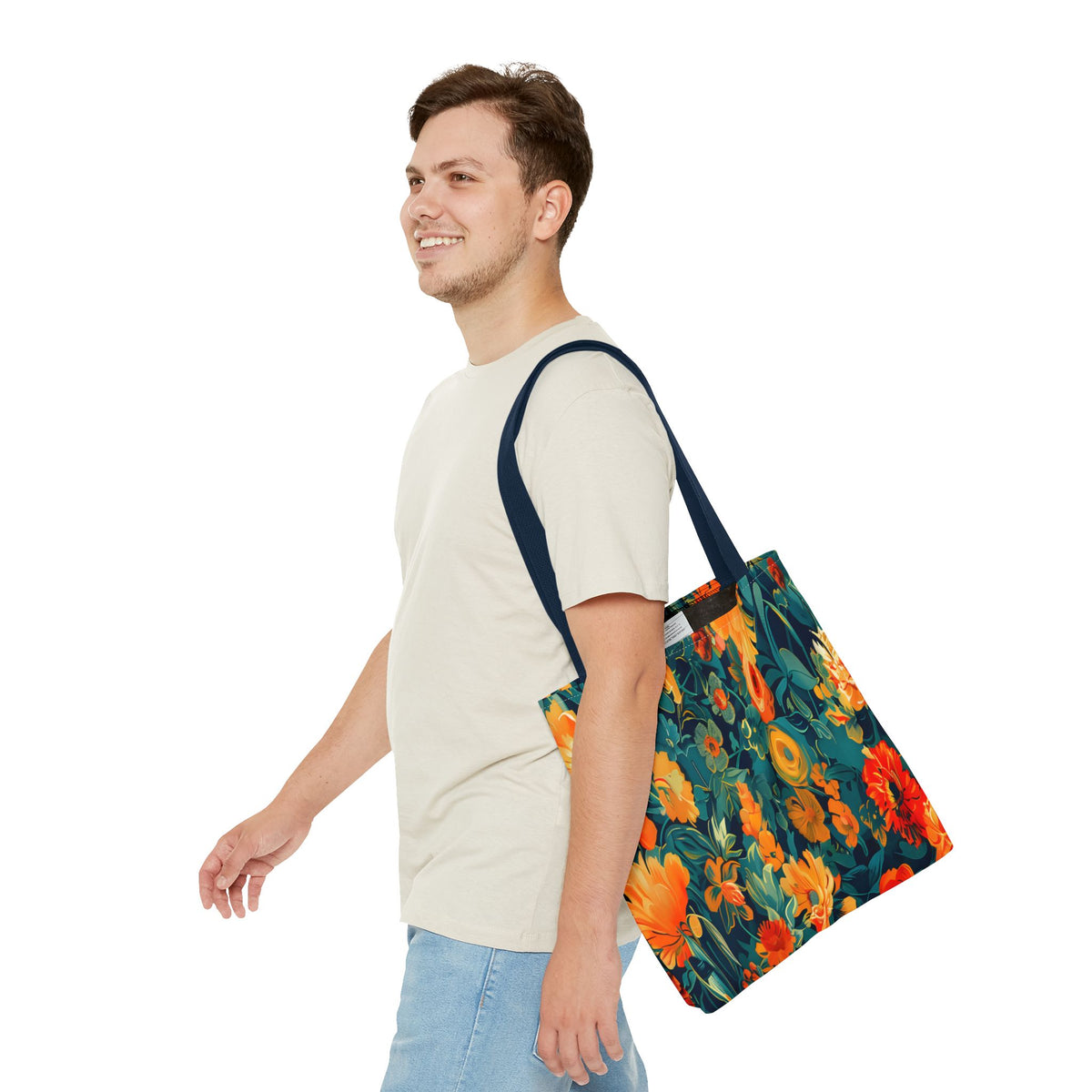 Floral Garden Tote Bag — Vibrant Botanical All-Over Print