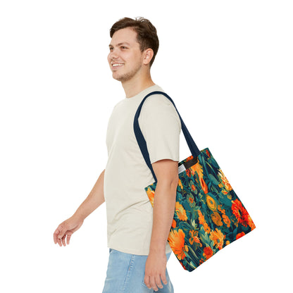Floral Garden Tote Bag — Vibrant Botanical All-Over Print