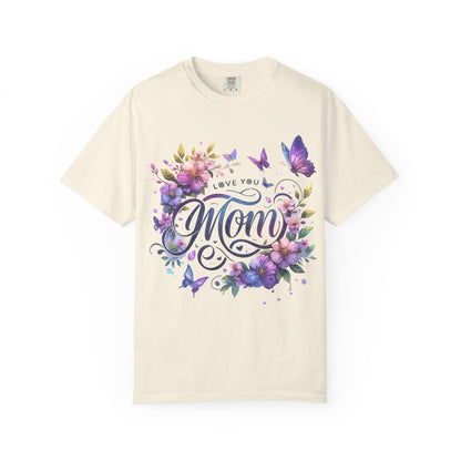 Love You Mom Floral Butterfly Gift Design