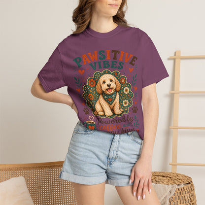 Pawsitive Vibes | Coffee & Puppy Kisses Dog Lover T-shirt