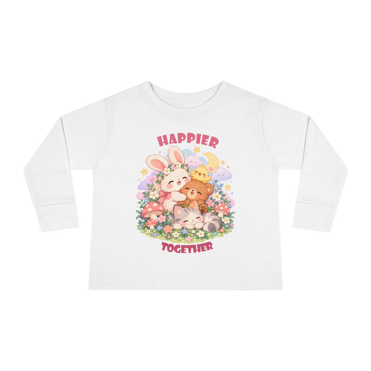 Cute Pastel Woodland Friends Kawaii Animal T-Shirt