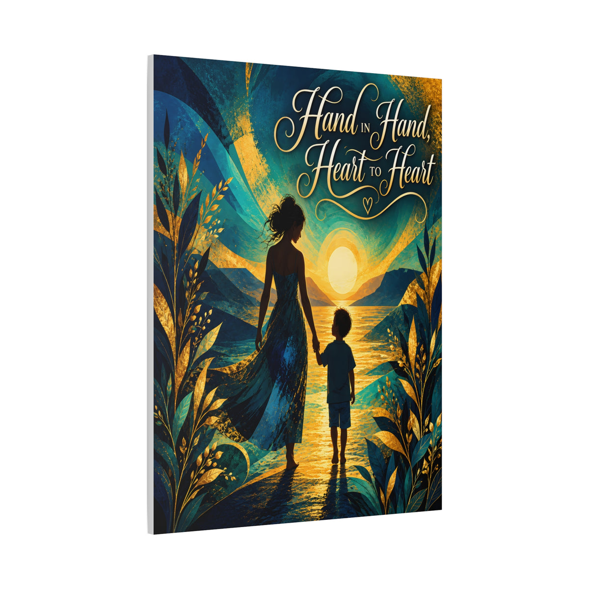 Hand in Hand, Heart to Heart Mother and Son Wall Art
