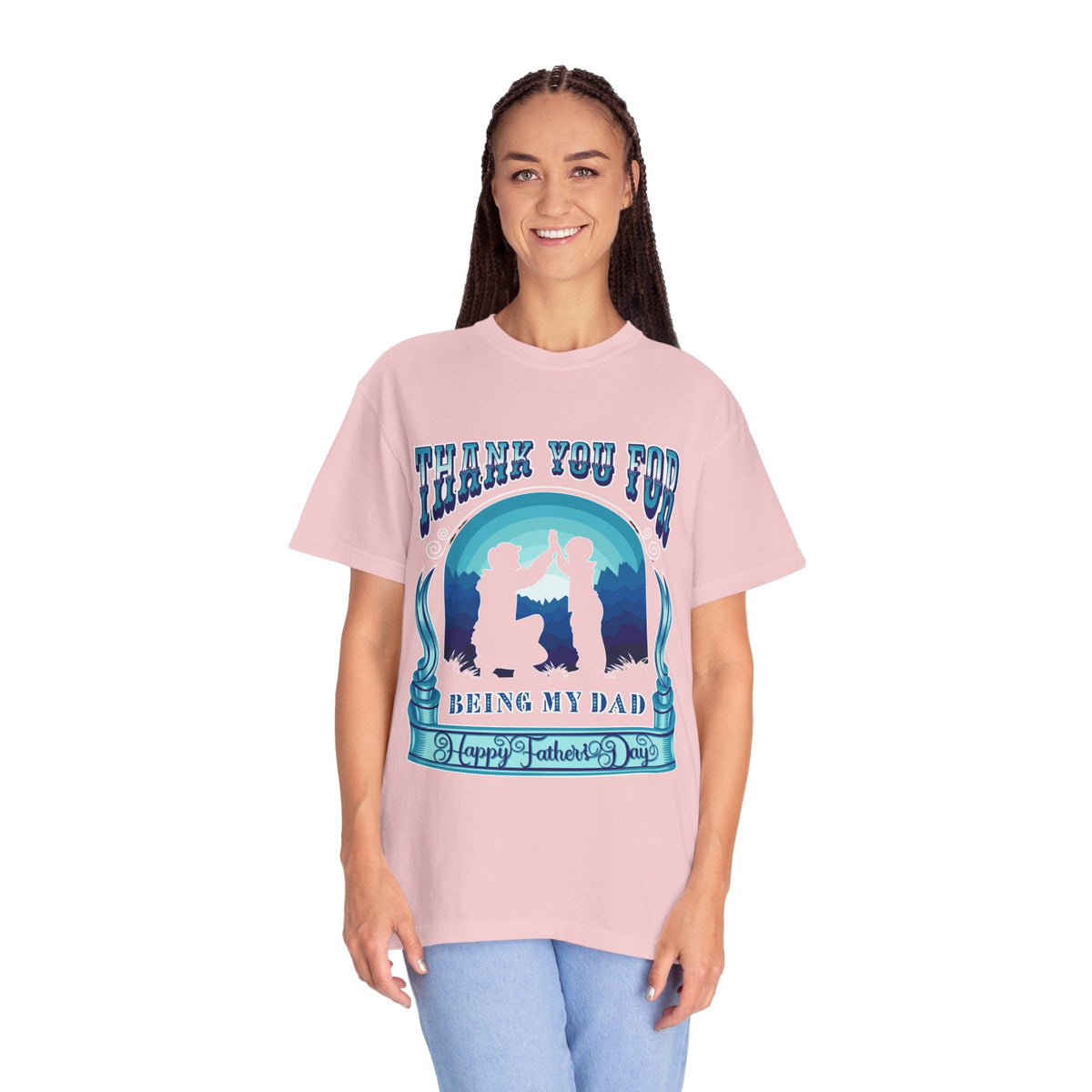 Thank You for Being My Dad T-Shirt | Father's Day High Five Graphic Tee