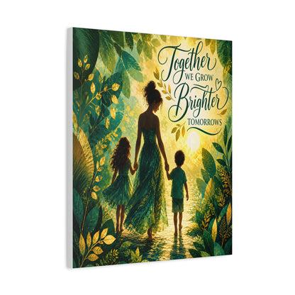 Together We Grow Brighter Tomorrows – Mother &amp; Children Wall Art