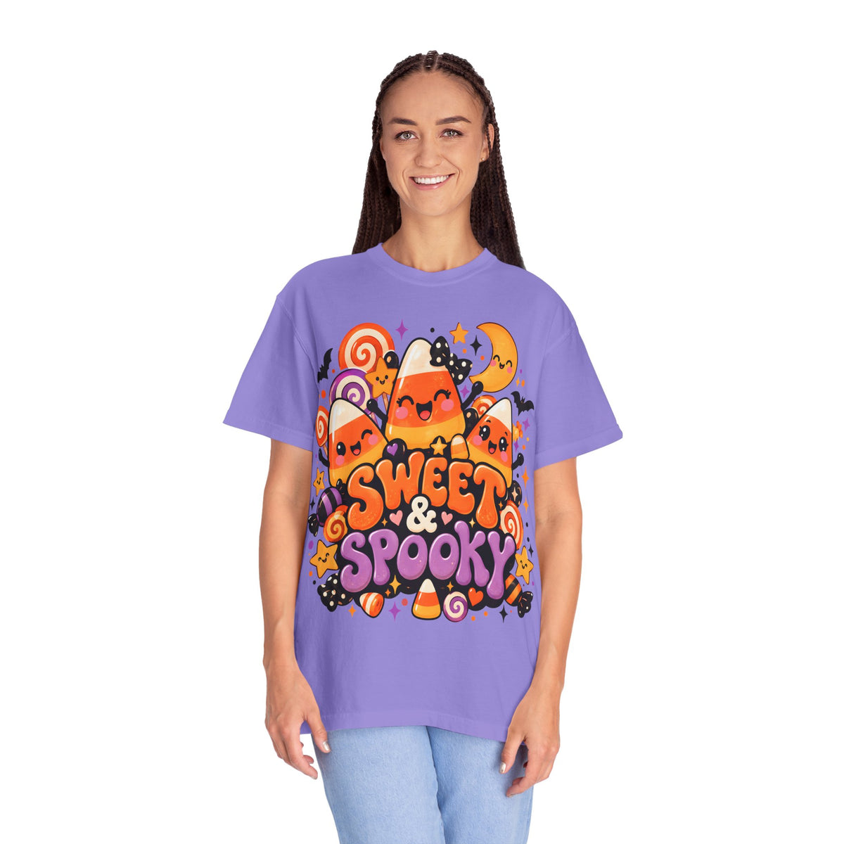 Sweet & Spooky Halloween T-Shirt | Cute Candy Corn Graphic Tee