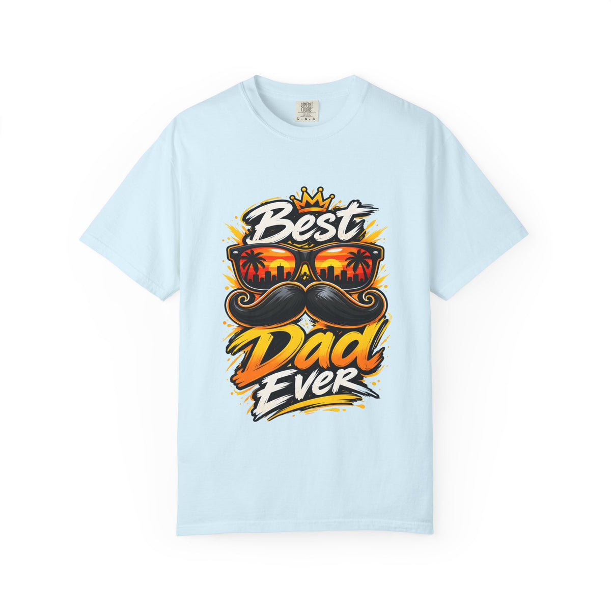 Best Dad Ever T-Shirt | Retro Sunglasses & Mustache Father's Day Tee