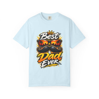 Best Dad Ever T-Shirt | Retro Sunglasses & Mustache Father's Day Tee