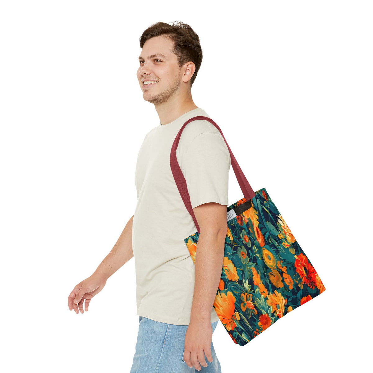 Floral Garden Tote Bag — Vibrant Botanical All-Over Print
