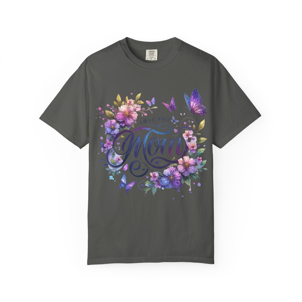 Love You Mom Floral Butterfly Gift Design