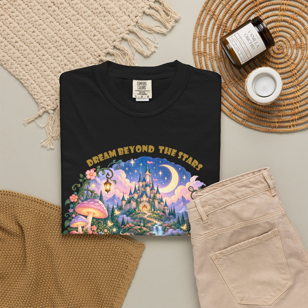 Enchanted Unicorn & Dragon Fairytale T-Shirt – Magical Castle Garden