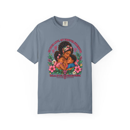 Black Mom & Children Love T-Shirt – Forever Strength Mother’s Day Gift