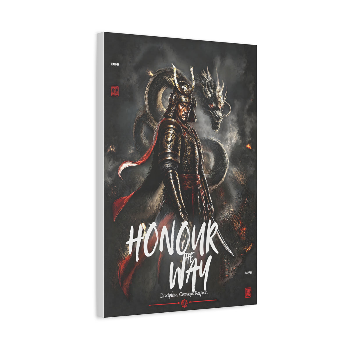 Samurai Warrior Canvas Print — "Honour the Way" Matte Stretched Wall Art