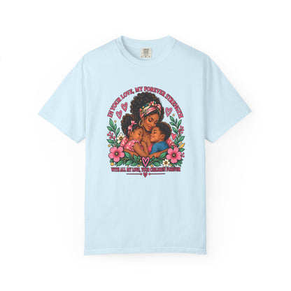 Black Mom & Children Love T-Shirt – Forever Strength Mother’s Day Gift