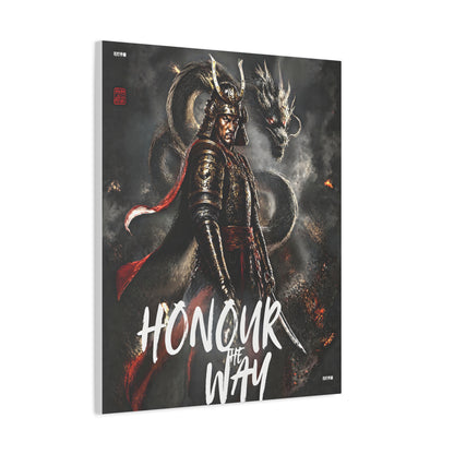 Samurai Warrior Canvas Print — "Honour the Way" Matte Stretched Wall Art