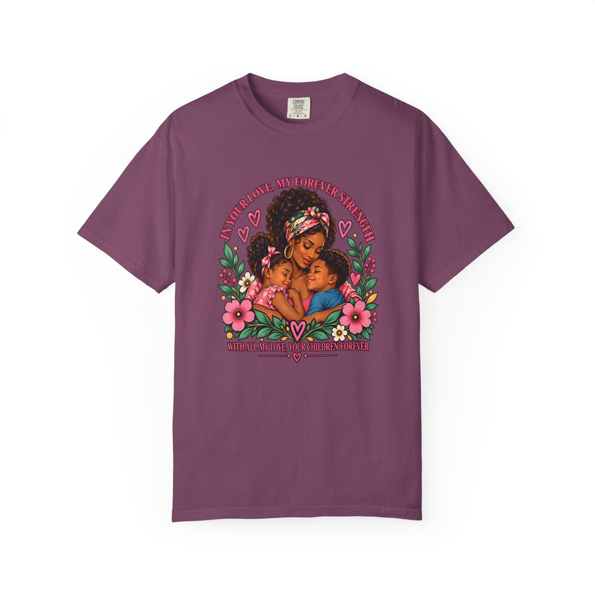 Black Mom & Children Love T-Shirt – Forever Strength Mother’s Day Gift