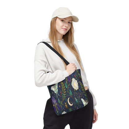 Moonlit Menagerie Garden | Celestial Botanical Tote Bag