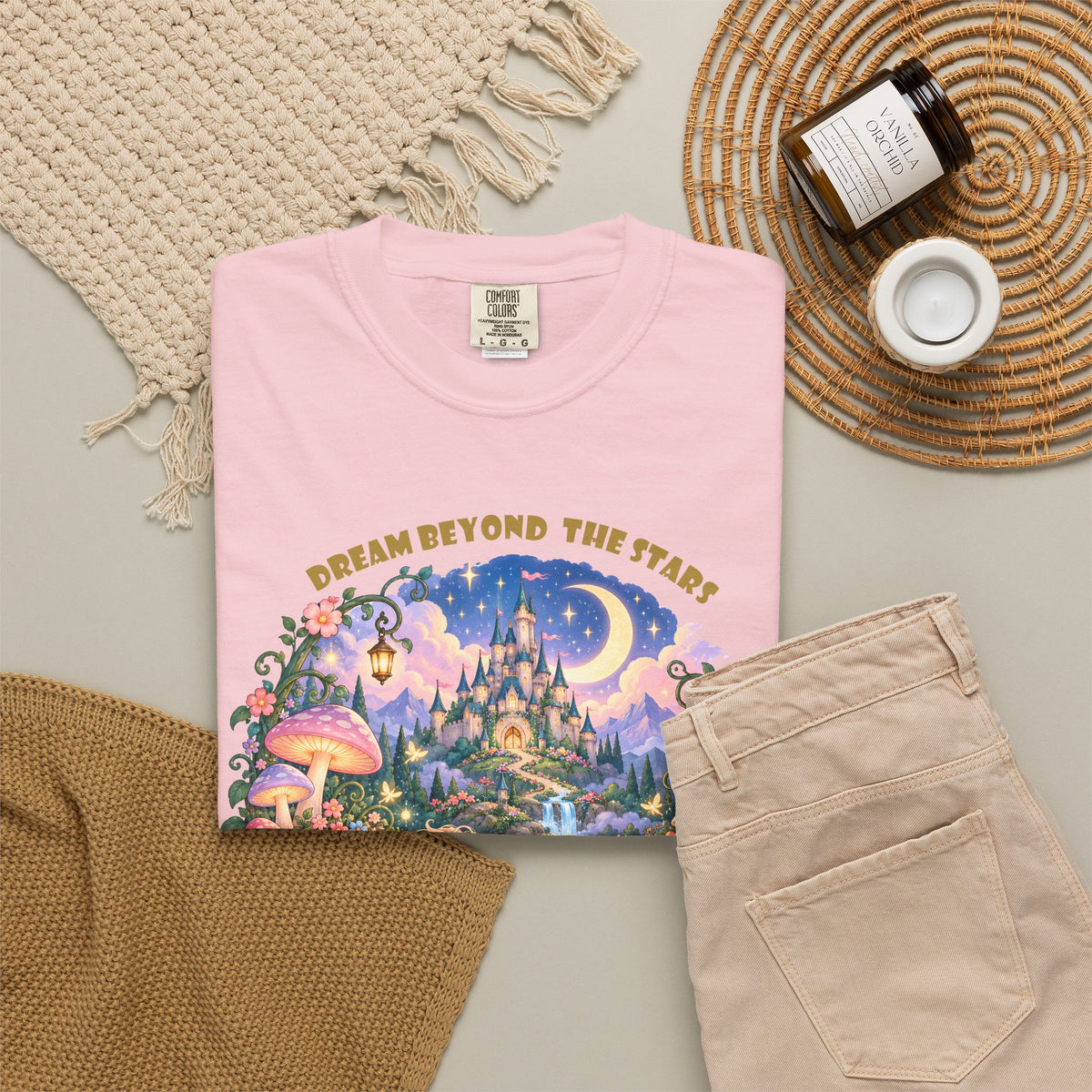 Enchanted Unicorn & Dragon Fairytale T-Shirt – Magical Castle Garden