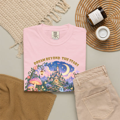 Enchanted Unicorn & Dragon Fairytale T-Shirt – Magical Castle Garden