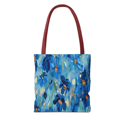 Cobalt Wildflower Meadow – Blue & Gold Painterly Floral Pattern