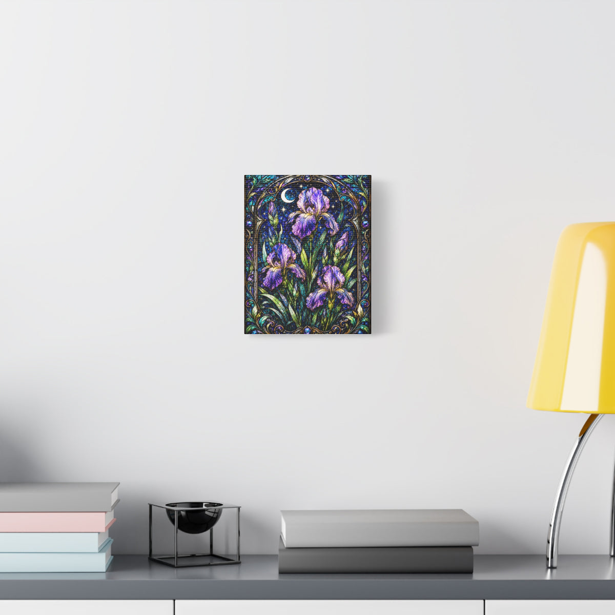 Iris Moon Matte Canvas Wall Art — Stretched Floral Botanical Print
