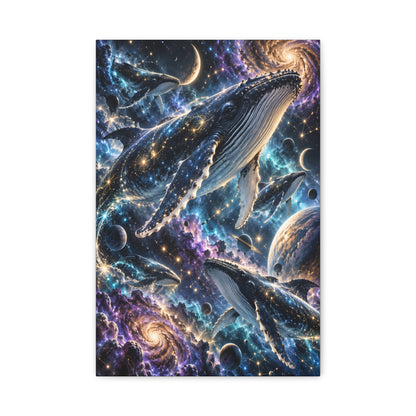 Celestial Whale Migration Galaxy Fantasy Wall Art