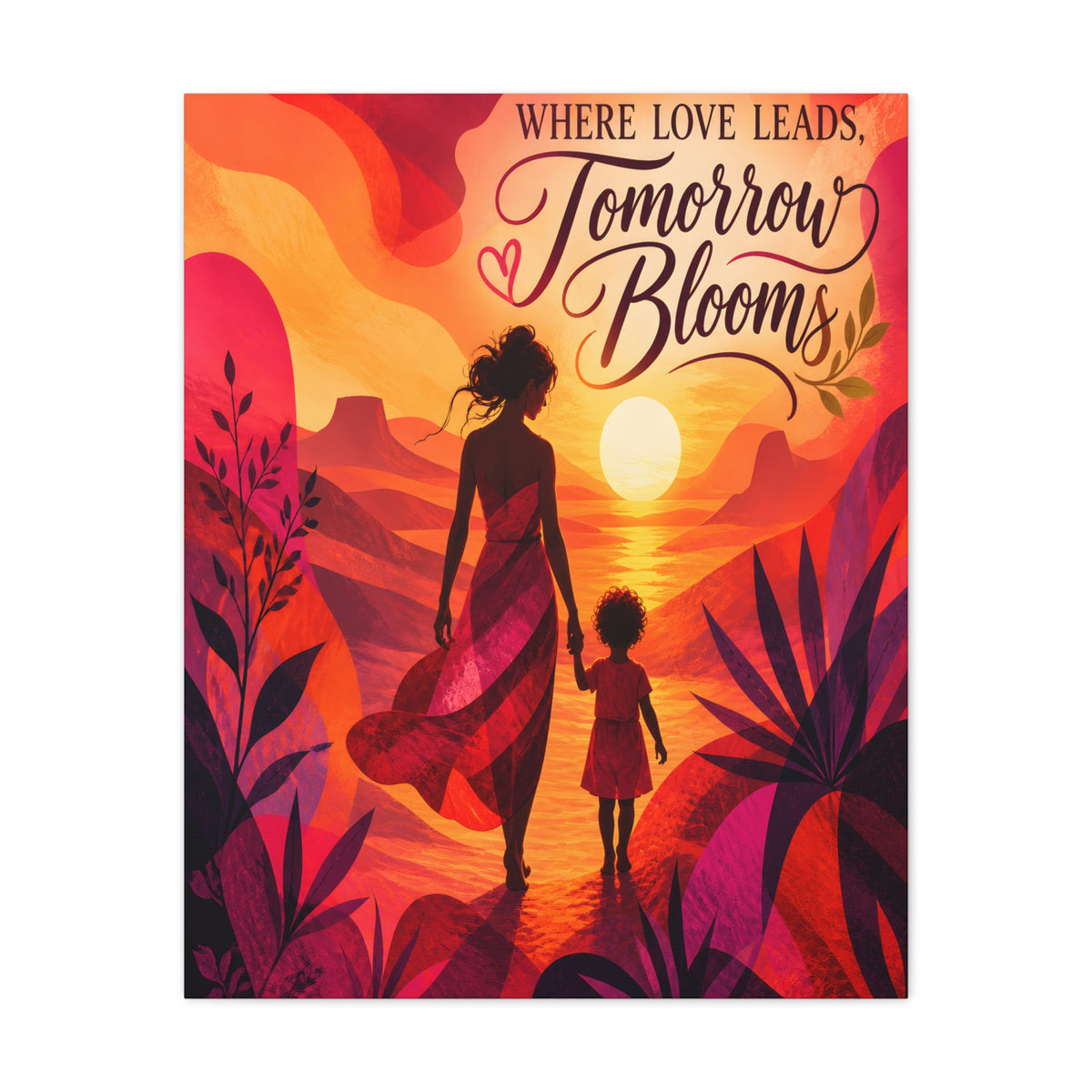 Where Love Leads, Tomorrow Blooms – Mother & Child Wall Art