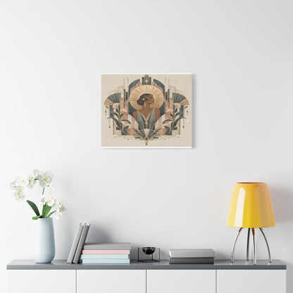 Art Deco Woman Wall Art | Golden Muse Vintage Glamour Print