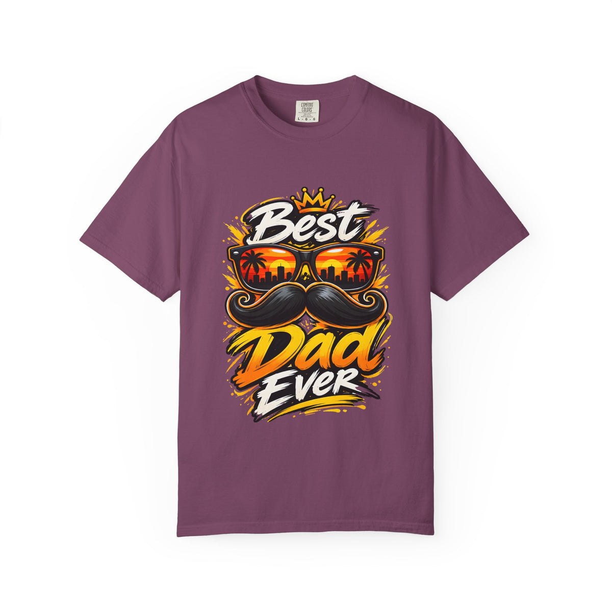 Best Dad Ever T-Shirt | Retro Sunglasses & Mustache Father's Day Tee