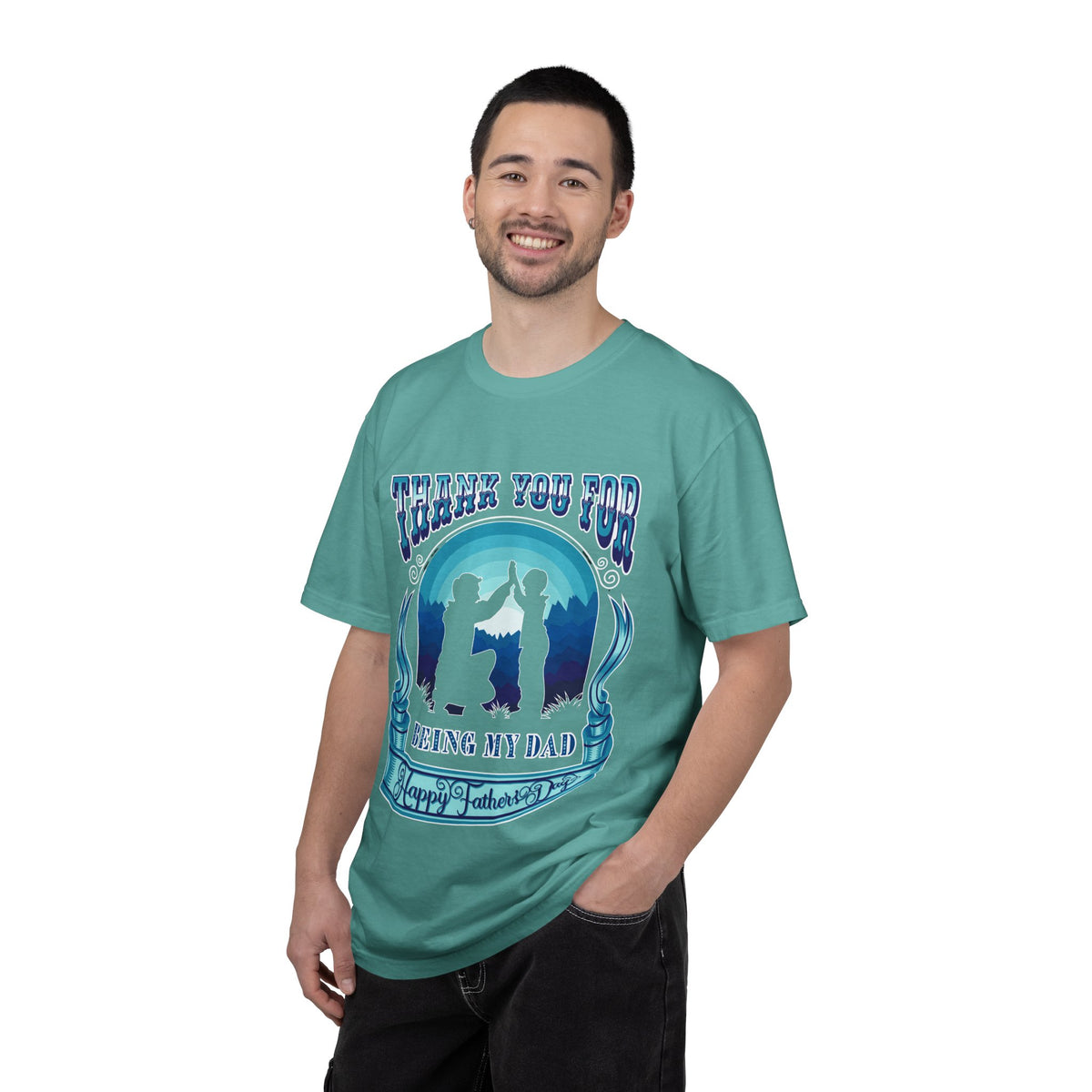 Thank You for Being My Dad T-Shirt | Father's Day High Five Graphic Tee