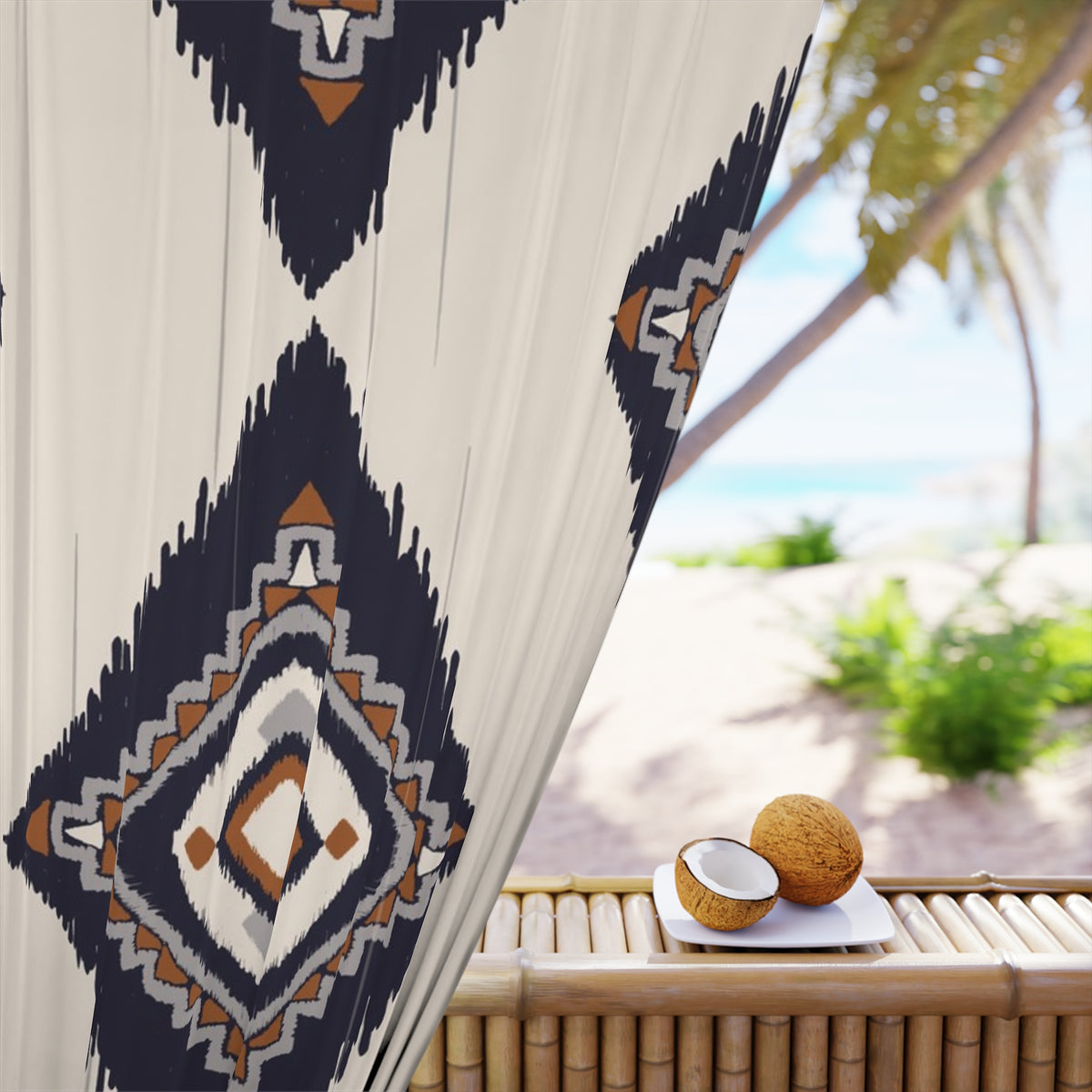 IKAT Diamond Window Curtains (1 Piece)