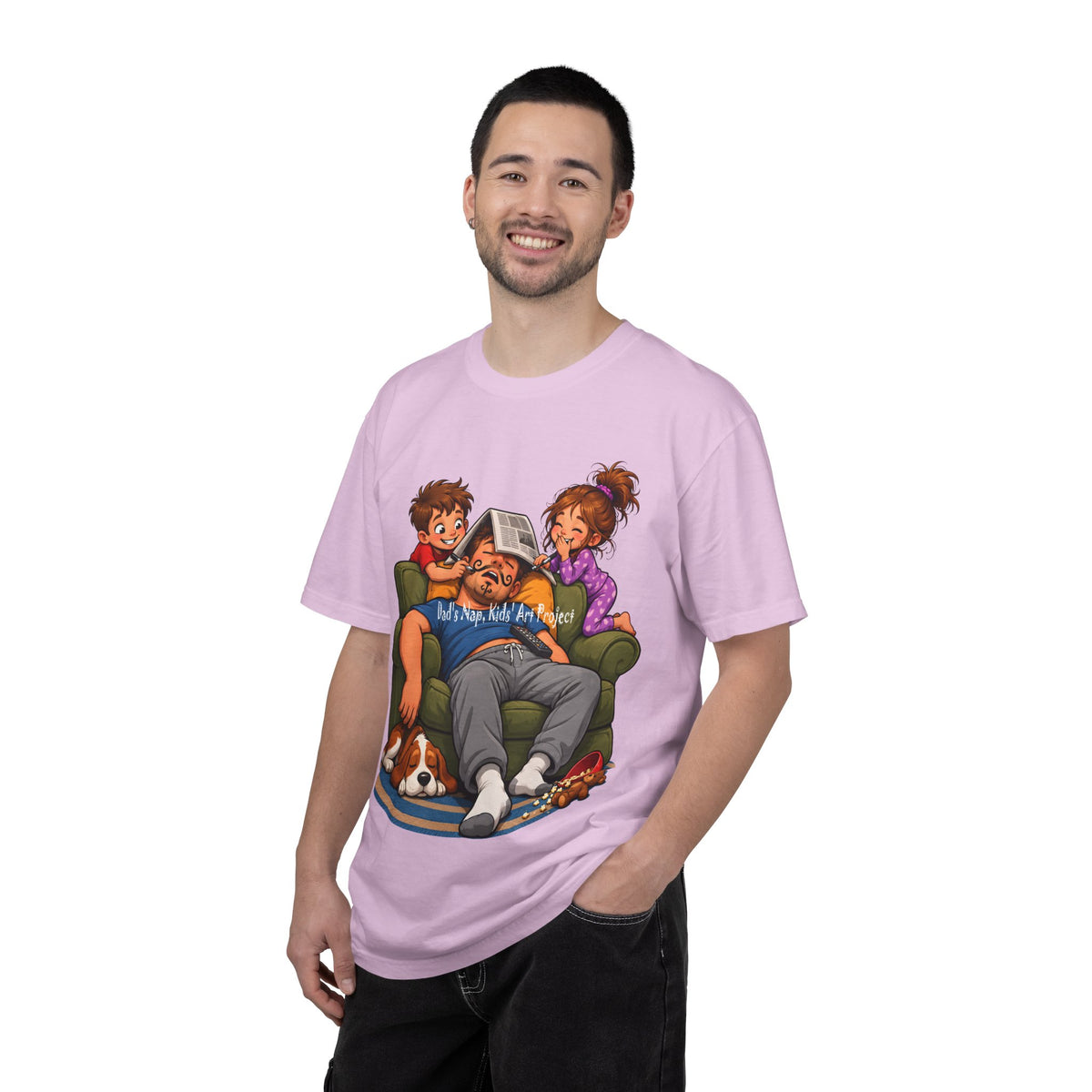 Funny Dad Nap T-Shirt | Kids Prank Sleeping Dad Father's Day Graphic Tee