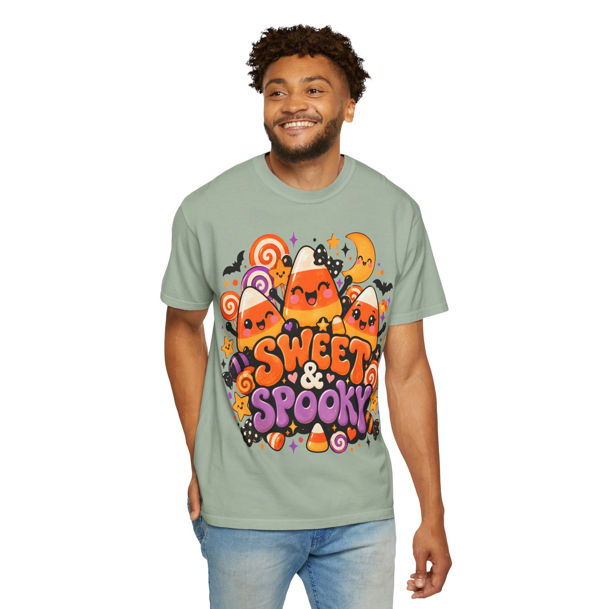 Sweet & Spooky Halloween T-Shirt | Cute Candy Corn Graphic Tee
