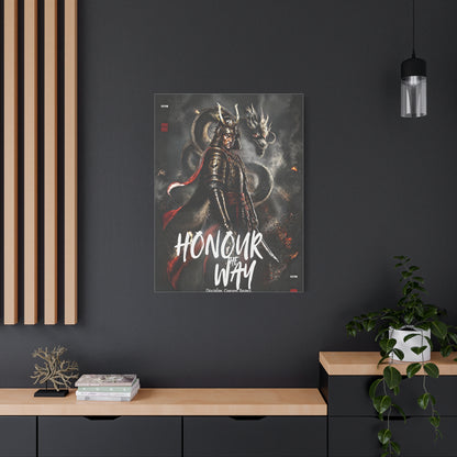 Samurai Warrior Canvas Print — "Honour the Way" Matte Stretched Wall Art