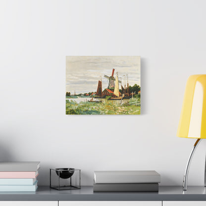 Claude Monet Dutch Windmill Wall Art | Zaandam Impressionist Landscape Print