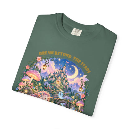 Enchanted Unicorn & Dragon Fairytale T-Shirt – Magical Castle Garden