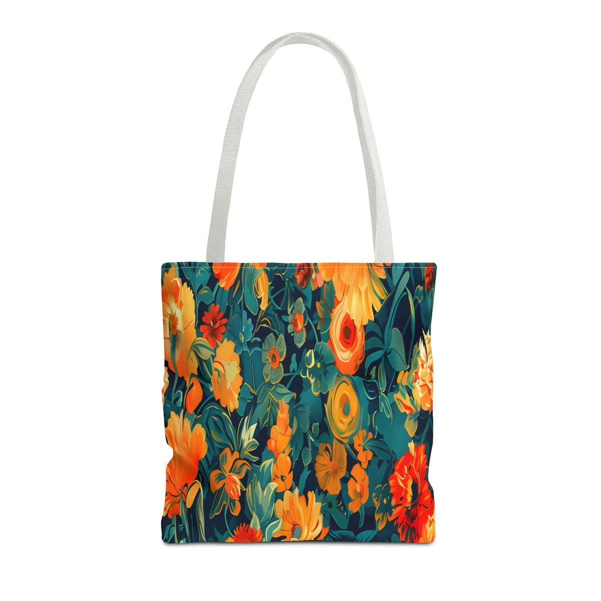 Floral Garden Tote Bag — Vibrant Botanical All-Over Print