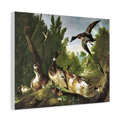 Vintage Ducks & Kingfisher Wall Art | Antique Woodland Bird Painting