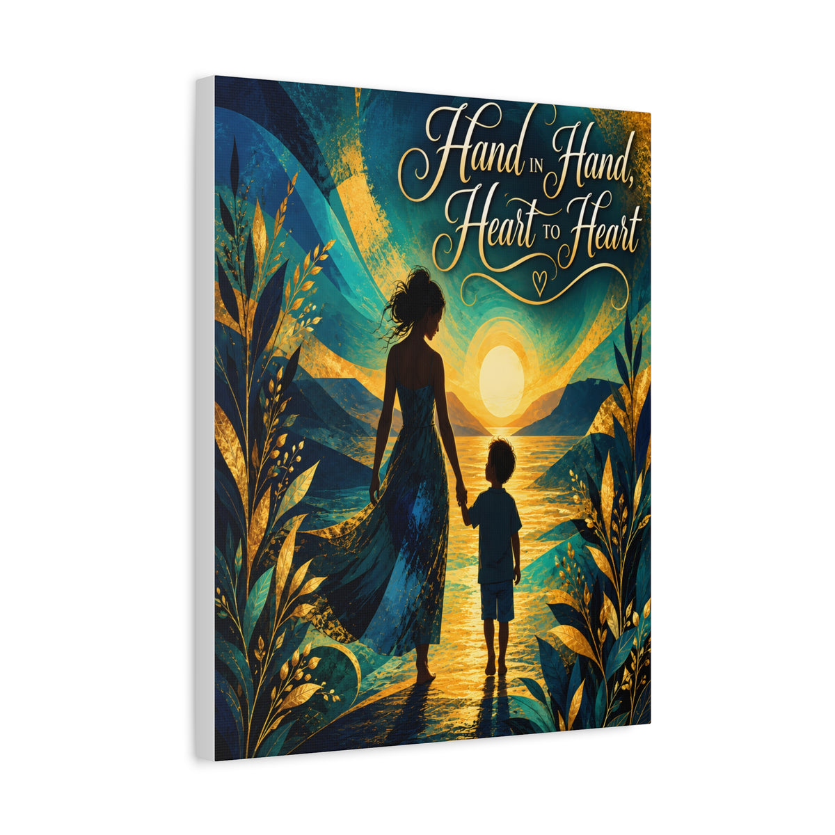 Hand in Hand, Heart to Heart Mother and Son Wall Art