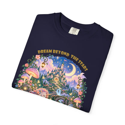 Enchanted Unicorn & Dragon Fairytale T-Shirt – Magical Castle Garden