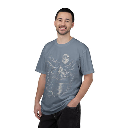 Vintage Wolf Moon T-Shirt – Howling Wolf Mountain & Forest Graphic Tee