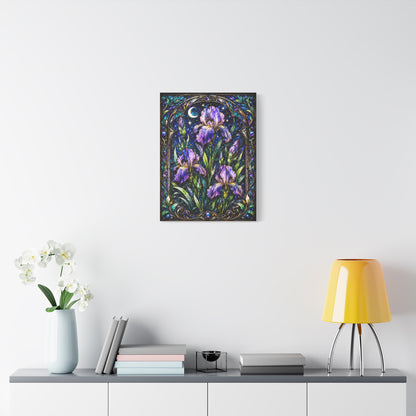 Iris Moon Matte Canvas Wall Art — Stretched Floral Botanical Print