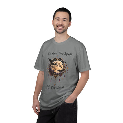 Moonlit Enchantment T-Shirt | Gothic Celestial Moon & Bats Graphic Tee